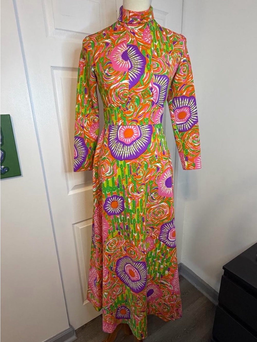 70s Psychedelic Maxi Dress